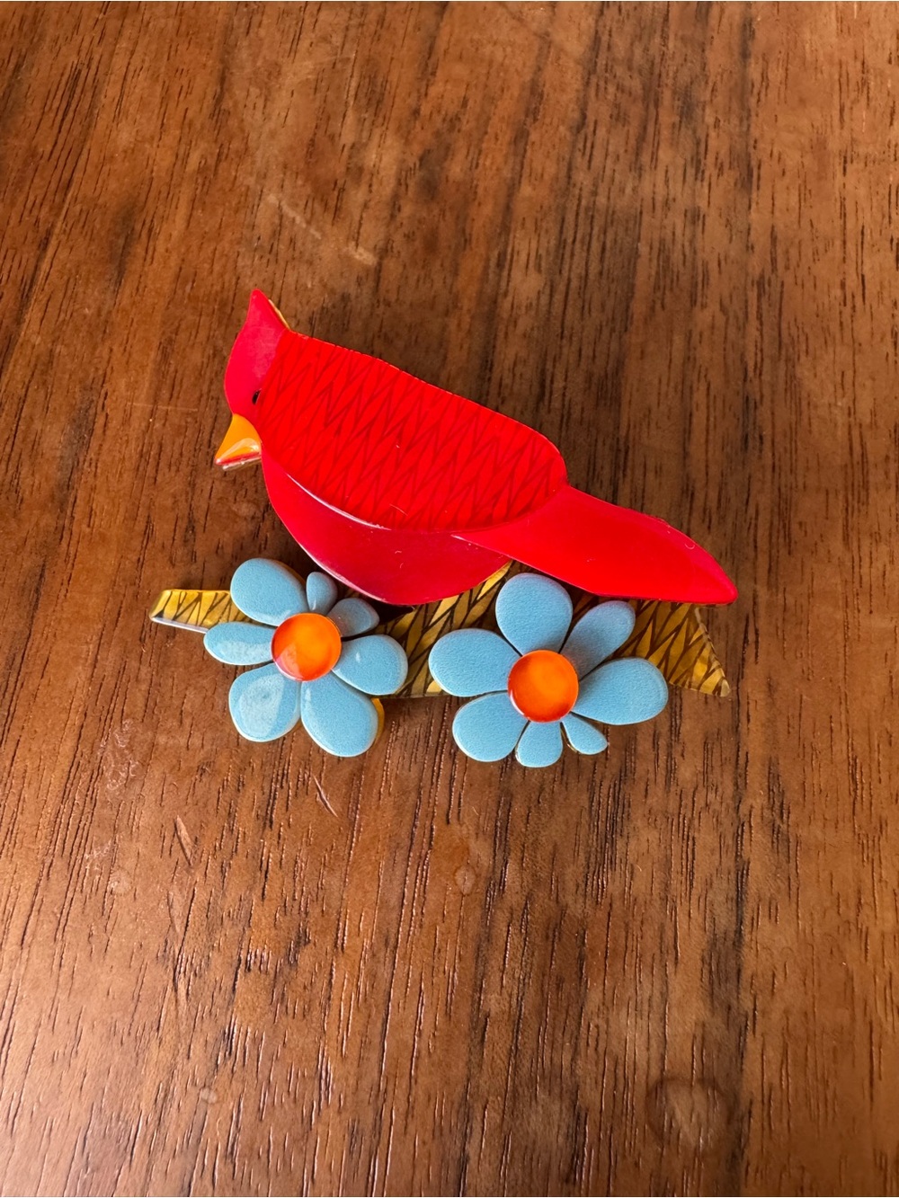 Erstwilder Red Cardinal Bird Brooch